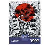 Puzzle Da 1000 Pezzi Per Adolescenti Japanese Bonsai Tree Ink Puzzle Per Adulti Giochi Per Famiglie Regali Per Donne Aiuta L'esercizio Del Cervello 70x50cm/1000pcs
