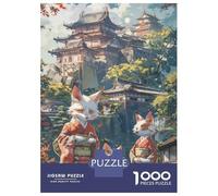 Puzzle Da 1000 Pezzi Per Adolescenti Japanese Cats Anime Asian Puzzle Per Adolescenti Gioco Per Famiglie Migliora La Memoria Regali Unici Per Compleanno E Natale 38x26cm/1000pcs