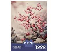 Puzzle Da 1000 Pezzi Per Adolescenti Japanese Cherry Blossom Wall Mural Puzzle Per Adulti Giochi Rilassanti Decorazione Per La Casa Gioco Stimolante Regali 38x26cm/1000pcs