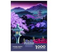 Puzzle Da 1000 Pezzi Per Adolescenti Japanese Garden Night Scene Puzzle Per Adolescenti Giocattoli Antistress Regalo Di Compleanno, Natale 38x26cm/1000pcs