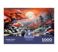 Puzzle Da 1000 Pezzi Per Adolescenti Japanese Garden Painting Puzzle Per Adolescenti Gioco Rompicapo Regali Per Donne Attività Divertenti A Casa 70x50cm/1000pcs