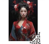 Puzzle Da 1000 Pezzi Per Adolescenti Japanese Geisha Kimono Dress Puzzle Per Adulti Gioco Per Famiglie Un'opera D'arte Regali Unici Per Compleanni E Occasioni Speciali 70x50cm/1000pcs