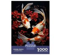 Puzzle Da 1000 Pezzi Per Adolescenti Japanese Koi Fish Art Print Puzzle Giochi Rilassanti Regali Per Donne Regali Di Natale E Compleanno 70x50cm/1000pcs