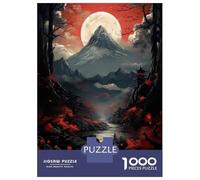 Puzzle Da 1000 Pezzi Per Adolescenti Japanese Landscape with Full Moon Puzzle Per Adulti Gioco Pratico Sfida Difficile Sfida Educativa 38x26cm/1000pcs