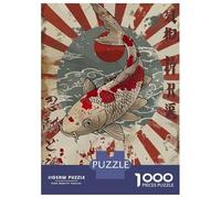 Puzzle Da 1000 Pezzi Per Adolescenti Japanese Rising Sun Koi Puzzle Per Adulti Gioco Per Famiglie Corsa Di Velocità Manuale Regali Unici Per Compleanno E Natale 70x50cm/1000pcs