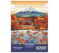 Puzzle Da 1000 Pezzi Per Adolescenti Japanese Temple Koi Pond And Bear Puzzle Per Adulti Giochi Rilassanti Analisi E Logica Regali Di Natale E Compleanno 70x50cm/1000pcs