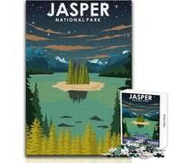 Puzzle da 1000 pezzi per adolescenti, Jasper National Park Night, gioco educativo per famiglie, migliora la memoria, regali di compleanno, dimensioni 38x26cm