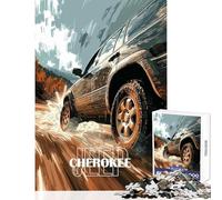 Puzzle da 1000 pezzi per adolescenti Jeep Cherokee fuoristrada Decorazione per la casa Giocattoli Regalo di compleanno Gioco pratico Interazione genitore-figlio Dimensioni 38x52cm