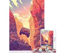 Puzzle da 1000 pezzi per adolescenti Jeep fuoristrada Canyon Giocattoli antistress Regalo di compleanno Giochi educativi Interessanti per ridurre lo stress Dimensioni 50x75cm