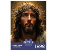Puzzle Da 1000 Pezzi Per Adolescenti Jesus And The Crown of Thorns Puzzle Per Adolescenti Gioco Per Famiglie Migliora La Memoria Regali Unici Per Compleanno E Natale 38x26cm/1000pcs