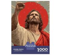 Puzzle Da 1000 Pezzi Per Adolescenti Jesus Christ with Raised Fist Puzzle Per Adulti Giocattolo Decorazione Da Parete Modello Da Assemblare Ottimo Regalo Per I Giocatori 70x50cm/1000pcs