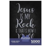 Puzzle Da 1000 Pezzi Per Adolescenti Jesus Is My Rock, Thats How I Roll Puzzle Per Adolescenti Giochi Rilassanti Corsa Di Velocità Manuale Aiuta Ad Allenare Il Cervello 38x26cm/1000pcs