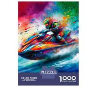 Puzzle Da 1000 Pezzi Per Adolescenti Jet Ski Watercolor Art Puzzle Per Adolescenti Giochi Per Famiglie Sfida Difficile Regali Di Compleanno E Unici 52x38cm/1000pcs