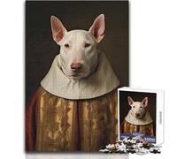 Puzzle da 1000 pezzi per adolescenti Jigsaw Bull Terrier Il Papa Bellissimo gioco di design Difficile Opera d'arte dura Regalo Dimensioni 38x52cm