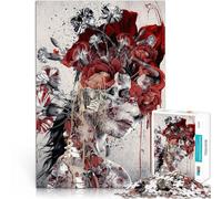 Puzzle da 1000 pezzi per adolescenti Jigsaw Queen of Skull Mustermontage Tolles Geschenk für Spiele70x100cm