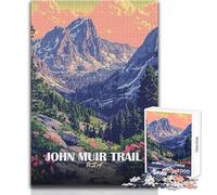 Puzzle da 1000 pezzi per adolescenti John Muir Trail USA Paesaggio Poster Divertimento in famiglia e serata di giochi Analisi e logica Regalo di compleanno Dimensioni 38x26cm