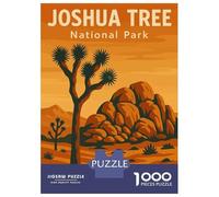 Puzzle Da 1000 Pezzi Per Adolescenti Joshua Tree National Park Poster Vintage Desert Vector Travel Print Puzzle Per Adolescenti Gioco Pratico Migliora La Memoria Regali Per Amici E Familiari 52x38cm/