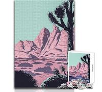 Puzzle da 1000 pezzi per adolescenti Joshua Tree Park National Rilassante Tempo libero Preciso Interblocco Precisione Giocattolo Dimensioni 38x26cm