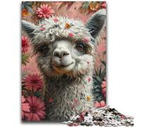 Puzzle da 1000 pezzi per adolescenti Jungle Alpaca difficile e stimolante con poster abbinato e foglio di quiz per età 14 26x38cm