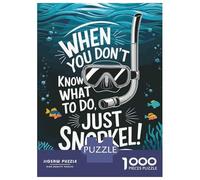 Puzzle Da 1000 Pezzi Per Adolescenti Just Snorkel Underwater Adventure Puzzle Per Adulti Gioco Rompicapo Assemblaggio Di Modelli Regali Di Compleanno E Unici 52x38cm/1000pcs