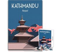 Puzzle da 1000 pezzi per adolescenti Kathmandu Nepal Everest Gioco di sfida unico Antistress Regali di Babbo Natale segreto Dimensioni 50x75cm