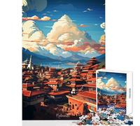 Puzzle da 1000 pezzi per adolescenti KATMANDU Pittura a olio fai da te Giocattoli Regalo Compleanno Giochi per famiglie con pezzi completamente interconnessi di forma casuale dimensioni 38x52cm