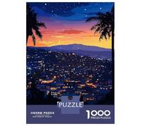 Puzzle Da 1000 Pezzi Per Adolescenti Kigali, Rwanda Cityscape at Night Puzzle Per Adulti Giochi Per Famiglie Un'opera D'arte Regali Antistress 52x38cm/1000pcs