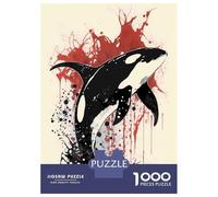 Puzzle Da 1000 Pezzi Per Adolescenti Killer Whale Ink Painting Puzzle Giochi Rilassanti Analisi E Logica Riduzione Dello Stress Regali 52x38cm/1000pcs