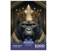 Puzzle Da 1000 Pezzi Per Adolescenti King Gorilla Art Deco Puzzle Per Adulti Giochi Per Famiglie Un'opera D'arte Regali Antistress 70x50cm/1000pcs
