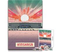 Puzzle da 1000 pezzi per adolescenti Kinshasa Rompicapo Giochi per famiglie Taglio di precisione Regalo di compleanno Dimensioni 38x52cm