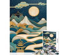 Puzzle da 1000 pezzi per adolescenti Kintsugi Papercut Notte Paesaggio giapponese Fai da te Giocattoli Regalo Compleanno Giochi per famiglie con pezzi completamente interconnessi di forma casuale