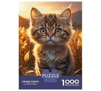 Puzzle Da 1000 Pezzi Per Adolescenti Kitten Sunbathing on Rock Puzzle Per Adulti Gioco Pratico Regali Per Donne Regali Per Amici E Familiari 70x50cm/1000pcs