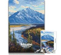 Puzzle da 1000 pezzi per adolescenti Kluane National Park Canada Landscape Family Fun & Game Night Analisi e logica Regalo di compleanno Dimensioni 50x75cm
