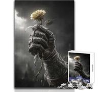 Puzzle da 1000 pezzi per adolescenti Knight's Yellow Rose, ideale passatempo tranquillo al chiuso, giocattolo di precisione di taglio superiore, dimensioni 50x75cm