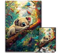 Puzzle da 1000 pezzi per adolescenti, Koala addormentato, puzzle in cartone, interessante riduzione dello stress, idee regalo per 14+ anni, 26x38cm