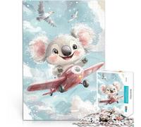 Puzzle da 1000 pezzi per adolescenti Koala che vola in aereo giochi divertenti per famiglie Migliorare l'amore tra le coppie 75x50cm