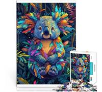 Puzzle da 1000 pezzi per adolescenti Koala nell'arte colorata giocattoli educativi per l'apprendimento è ideale come regalo per tutta la famiglia 38x26cm