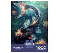 Puzzle Da 1000 Pezzi Per Adolescenti Koi Fish Pond Wall Art Print-2 Puzzle Gioco Per Famiglie Regali Per Donne Divertimento A Casa Attività, 70x50cm/1000pcs