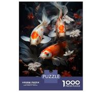 Puzzle Da 1000 Pezzi Per Adolescenti Koi Fish Pond Wall Art Print Puzzle Per Adulti Giocattolo Decorazione Da Parete Corsa Di Velocità Manuale Sfida Da Completare 70x50cm/1000pcs