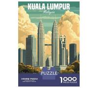 Puzzle Da 1000 Pezzi Per Adolescenti Kuala Lumpur Travel Puzzle Per Adolescenti Gioco Pratico Decorazione Perfetta Per È Ideale Come Regalo 52x38cm/1000pcs