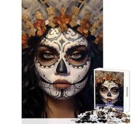Puzzle da 1000 pezzi per adolescenti La Catrina Girl Toy Wall Decor Regali di compleanno Gioco pratico con pezzi completamente interconnessi di forma casuale Dimensioni 50x75cm
