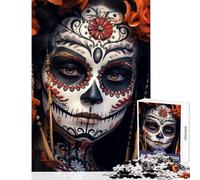 Puzzle da 1000 pezzi per adolescenti La Catrina Skull Antistress Giocattoli Regalo per compleanni Gioco educativo Aiuta il cervello a esercitare (dimensioni 38x26cm)