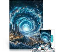 Puzzle da 1000 pezzi per adolescenti La città del vortice Giocattoli di gioco impegnativi con pezzi completamente interconnessi di forma casuale 38x26cm