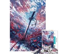 Puzzle da 1000 pezzi per adolescenti: La Costa Cremisi Katana Puzzle per ragazzi giochi rilassanti per tutta la famiglia aiutano ad allenare la mente (dimensioni 50x75cm)