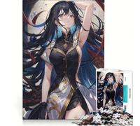 Puzzle da 1000 pezzi per adolescenti "La donna contro la luna" gioco educativo sfida impegnativa regalo di compleanno e unico 38x26cm
