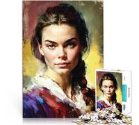 Puzzle da 1000 pezzi per adolescenti La donna pittrice Difficile da completare ma divertente e umoristico Regali di compleanno 38x26cm