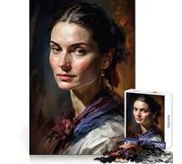 Puzzle da 1000 pezzi per adolescenti "La donna pittrice", un gioco per allenare la mente e trascorrere del tempo di qualità insieme, con taglio di precisione e pezzo da collezione 38x26cm