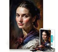 Puzzle da 1000 pezzi per adolescenti "La donna pittrice", un gioco per allenare la mente e trascorrere del tempo di qualità insieme, con taglio di precisione e pezzo da collezione 38x26cm