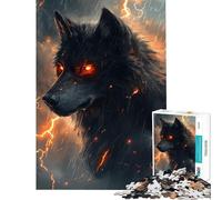 Puzzle da 1000 pezzi per adolescenti La furia di Stormy Wolf Puzzle per adulti Gioco pratico Decorazione per la casa Interazione genitore-figlio (Dimensioni 38x26cm)