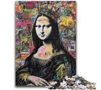 Puzzle da 1000 pezzi per adolescenti La Gioconda è divertente, puzzle da 1000 pezzi, giocattolo educativo antistress, ottimi regali e giocattoli (38x26cm)